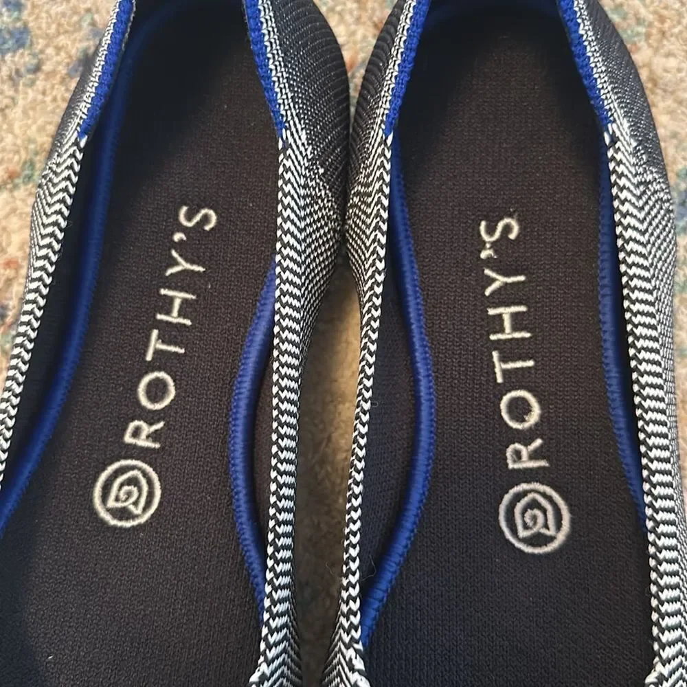 NWOT Rothy’s Birdseye Cloud Gray Round Toe Flats size 7.5